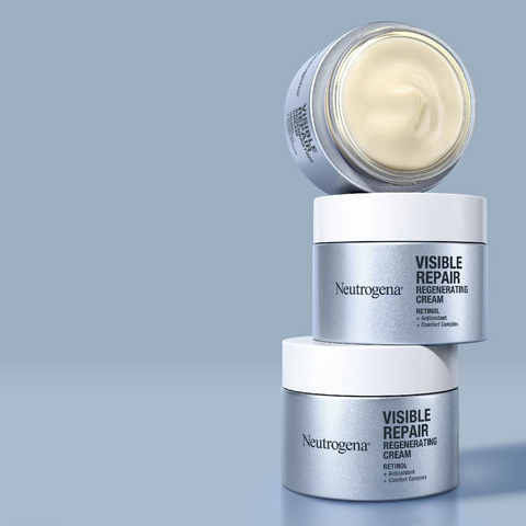 Kem Dưỡng Ẩm Neutrogena Visible Repair Regenerating Retinol 50g - Chống Nếp Nhăn, Tái Tạo Da, Làm Sáng Da cho Da Nhạy Cảm
