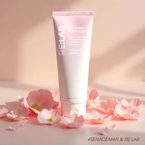 Kem Dưỡng Thể Nâng Tone Re:lab Whitening Body Lotion - Dưỡng Trắng Da Mịn Màng Từ Hàn Quốc, Bảo Vệ Da Khỏi Tác Nhân Có Hại