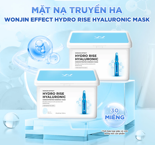 Mặt Nạ Dưỡng Ẩm Wonjin Effect Hydro Rise - Mặt Nạ Tinh Chất Hyaluronic Cấp Nước Cho Da Khô, Nhạy Cảm - Hàn Quốc