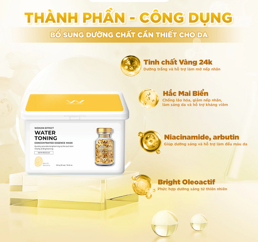 Mặt Nạ Wonjin Effect Water Toning - Mặt Nạ Dưỡng Sáng Da Hàn Quốc, Cấp Ẩm, Cải Thiện Sắc Tố Da, Hỗ Trợ Làm Sáng Da Xỉn Màu