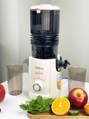 Máy Ép Chậm Làm Kem Haatz HSJ368 - Dung Tích 600ml, Công Suất 300W, Thiết Kế Hiện Đại, Giữ Dinh Dưỡng Tối Đa, Phù Hợp Mùa Hè
