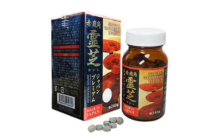 Nấm Linh Chi Sừng Hươu Natural Ganoderma Lucidum Nhật Bản - Hỗ Trợ Tăng Cường Miễn Dịch Và Sức Khỏe, 240 Viên
