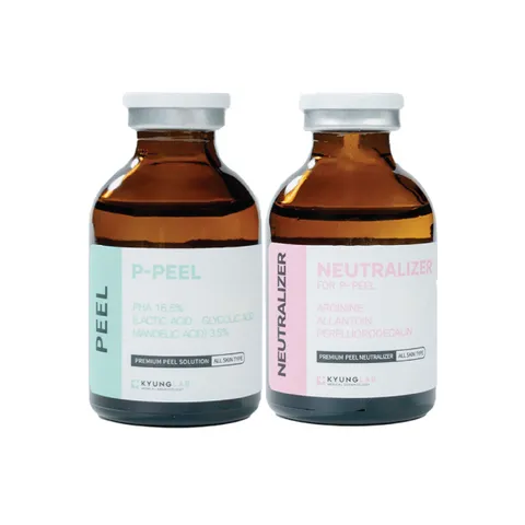 Bộ Peel Da Sinh Học Kyung Lab P-Peel + Neutralizer - Công Nghệ Perfluorocarbons Tẩy Tế Bào Chết Làm Sáng Da, Dịu Nhẹ cho Da Mặt 30ml