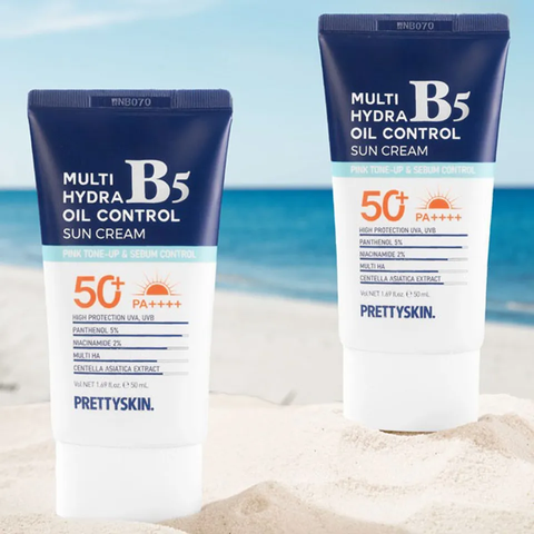 Kem Chống Nắng Pretty Skin Multi Hydra B5 Dành Cho Da Dầu SPF50+ - Kiểm Soát Dầu, Bảo Vệ Da, Dưỡng Ẩm, Xuất Xứ Hàn Quốc