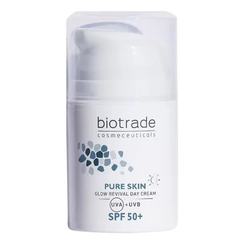 Kem Dưỡng Chống Nắng Biotrade Pure Skin Glow Revival Day Cream SPF50 - Dưỡng Ẩm, Tái Tạo Da, Chỉ Số Bảo Vệ SPF50, 50ml