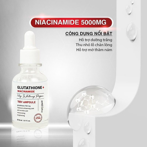 Serum Dưỡng Trắng Angel's Liquid Glutathione + Niacinamide 700V-ampoule 30ml - Giúp Mờ Thâm, Giảm Nám, Cải Thiện Nếp Nhăn, Dưỡng Da Sáng