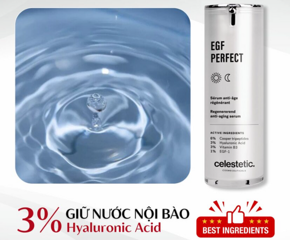 Serum Phục Hồi Celestetic EGF Perfect 30ml - Tái Tạo Da, Làm Mờ Sẹo & Dấu Hiệu Tuổi Tác - Sản Phẩm Chất Lượng Nhập Khẩu Bỉ