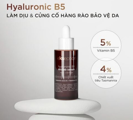 Serum Dưỡng Ẩm Phục Hồi Ekseption Hyaluronic B5 Mixlab - Cung Cấp Độ Ẩm Sâu, Giúp Làm Dịu Da Nhạy Cảm, 75ml