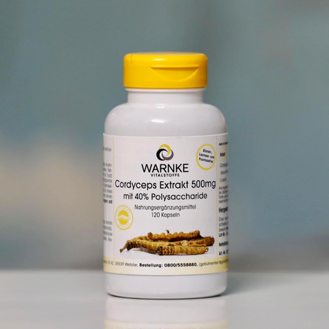 (Hàng nhập khẩu) Viên uống đông trùng hạ thảo Warnke Cordyceps Extrakt 500mg