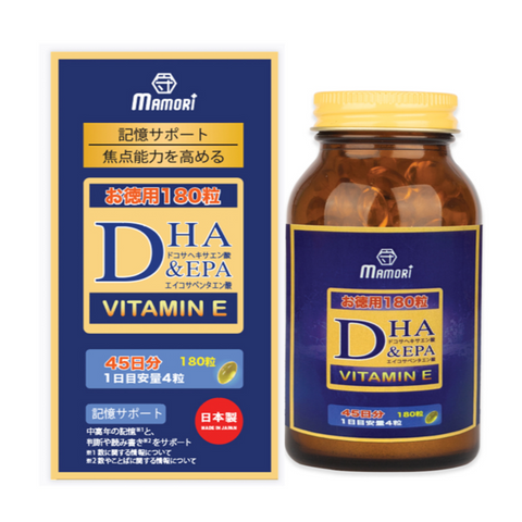 Viên Uống Tăng Cường Trí Nhớ Mamori DHA EPA Nhật Bản - Hỗ Trợ Bổ Não, Dạng Nang Dễ Uống, 60 Viên
