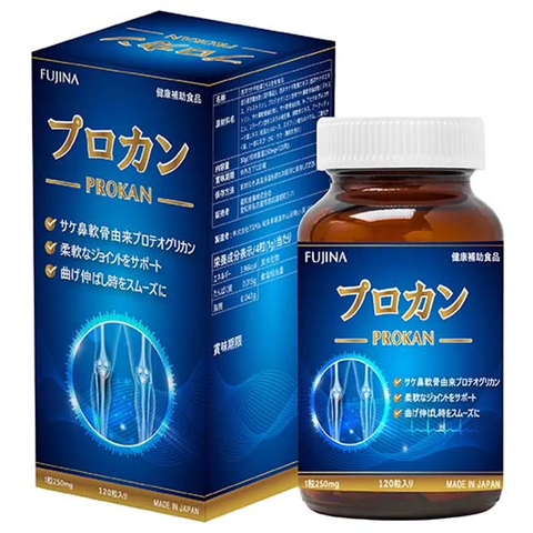 Viên uống hỗ trợ xương khớp Fujina Prokan - Bổ sung Proteoglycan và Salicin, Cải thiện sức khỏe khớp và khả năng vận động, Hàng nhập khẩu Nhật Bản