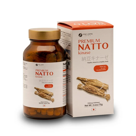Viên uống Nattokinase 2000FU Fine Japan - Hỗ trợ sức đề kháng, miễn dịch, sức khỏe tim mạch, cải thiện lưu thông máu - 300 viên nhập khẩu Nhật Bản