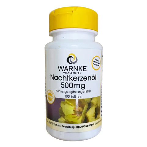 Viên uống tinh dầu hoa anh thảo Warnke - Hỗ trợ cân bằng nội tiết, giảm khó chịu tiền kinh nguyệt, làm đẹp da cho phụ nữ 100 viên