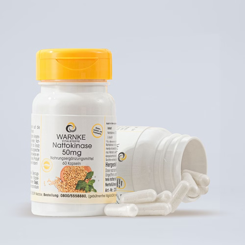Viên uống Warnke Nattokinase 50mg - Hỗ trợ tim mạch, giảm huyết khối, tăng cường lưu thông máu - Sản phẩm sức khỏe cao cấp từ Đức