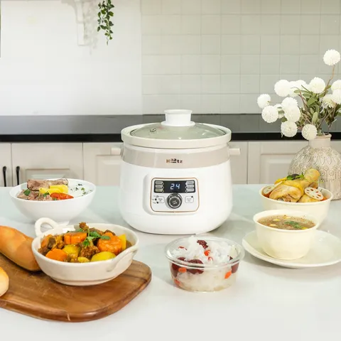 Nồi Nấu Chậm Lòng Gốm Haatz CIM361 3L - 6 Chức Năng Nấu Đa Dạng Cho Gia Đình, Tiện Lợi và Dinh Dưỡng
