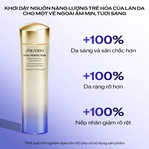 Nước Dưỡng Shiseido Bright Revitalizing Lotion Enriched - Giúp Làm Mềm Da, Cấp Ẩm, Tươi Sáng Da Tối Ưu 150ml