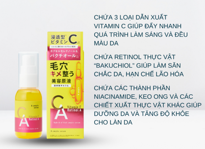 Serum Dưỡng Sáng Da B Ample Biyougeneki 50ml - Chống Lão Hóa, Cung Cấp Độ Ẩm, Giúp Da Mịn Màng và Se Khít Lỗ Chân Lông