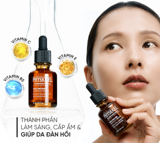 Serum Dưỡng Sáng Da Physiogel Scienceuticals Dailimune Ampoule 30ml - Phục Hồi Da Khô Nhạy Cảm, Cấp Ẩm, Dưỡng Trắng Tự Nhiên