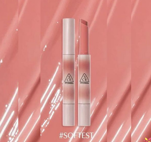 Son Dưỡng Bóng 3CE Shine Reflector Softest Màu Cam San Hô - Dưỡng Ẩm, Làm Mềm Môi, Tạo Hiệu Ứng Bóng Đẹp, Chống Khô Nứt