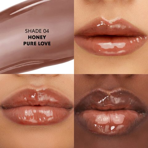 Son dưỡng môi YSL Loveshine Plumping Lip Oil Gloss 04 Honey Pure Love Cam Nâu - Dưỡng ẩm, bóng nhẹ, cho môi mềm mại và quyến rũ