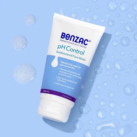 Sữa Rửa Mặt Benzac PH Control - Sạch Sâu, Cân Bằng Độ pH 5.5, Kháng Khuẩn Cho Da Dầu Mụn, Nhạy Cảm 150ml
