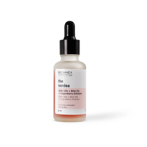 Tinh Chất Trẻ Hóa Da Bionnex The Nordea AHA 10% + BHA 2% + Chiết Xuất Lingonberry - Serum Exfoliant Giúp Da Sáng Mịn, Cải Thiện Kết Cấu Da