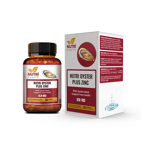 Viên Tinh Chất Hàu Nutri Health Oyster Plus Zinc 30 Viên - Hỗ Trợ Tăng Cường Sinh Lý Nam Giới, Giàu Kẽm Từ Hàu Tươi New Zealand
