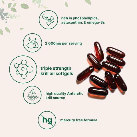 Viên uống Dầu Nhuyễn Thể Micro Ingredients Antarctic Krill Oil 2000mg - Tốt cho Tim Mạch và Làm Đẹp Da, Chứa Omega 3 Tự Nhiên