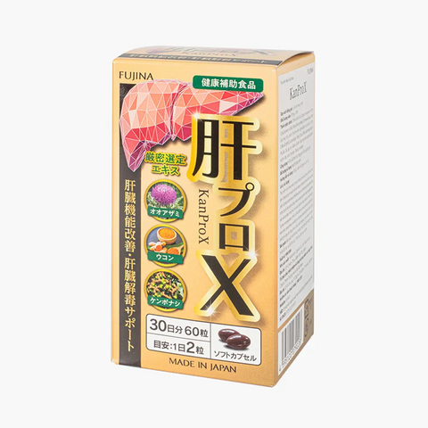 Viên Uống Hỗ Trợ Chức Năng Gan KanproX Fujina - Chiết Xuất Thảo Mộc Tự Nhiên, Bảo Vệ Gan, Giải Độc Gan - Hộp 60 Viên