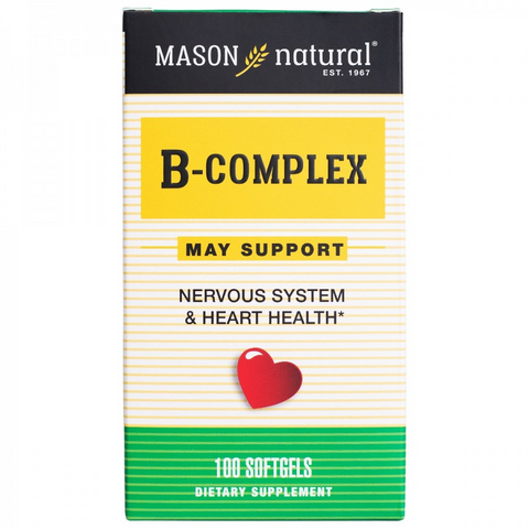 Viên Uống Mason Natural B-Complex Bổ Sung Vitamin Nhóm B - Hỗ Trợ Năng Lượng, Giảm Căng Thẳng, 100 Viên