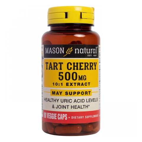 Viên Uống Mason Natural Tart Cherry 500mg - Hỗ Trợ Duy Trì Mức Axit Uric Khỏe Mạnh Và Sức Khỏe Khớp, Lọ 90 Viên