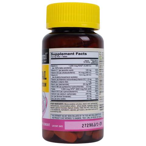 Vitamin Tổng Hợp Cho Bà Bầu Mason Natural Masonatal - Hỗ Trợ Sức Khỏe Mẹ và Phát Triển Thai Nhi - 100 Viên
