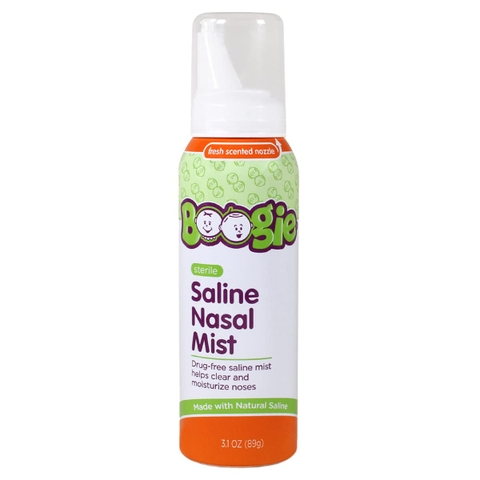 Xịt Mũi Vô Trùng Boogie Saline Nasal Mist 89g - Giúp Sạch Mũi, Giảm Ngứa, Dành Cho Trẻ Em & Người Lớn, An Toàn & Hiệu Quả