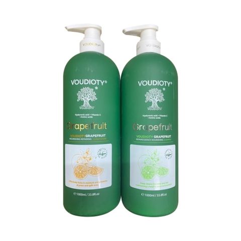 Bộ Gội Xả Bưởi Voudioty Grapefruit 500ml - Hỗ Trợ Kích Thích Mọc Tóc, Nuôi Dưỡng Tóc Khỏe Mạnh Từ Thiên Nhiên