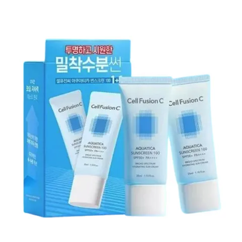 Combo 2 Kem Chống Nắng Cell Fusion C Aquatica SPF50+ PA+++ - Dành Cho Da Khô Nhạy Cảm, Bảo Vệ Da Tối Ưu, Cấp Ẩm Sâu