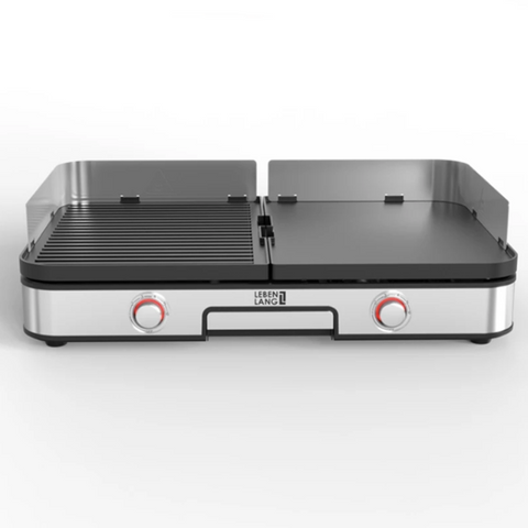 Bếp Nướng Điện Đôi Không Khói Lebenlang LBL8586 Đức 2000W - Nướng Nhanh Với 6 Mức Nhiệt Độ, Khay Đựng Dầu Chịu Nhiệt, Phục Vụ 6-8 Người