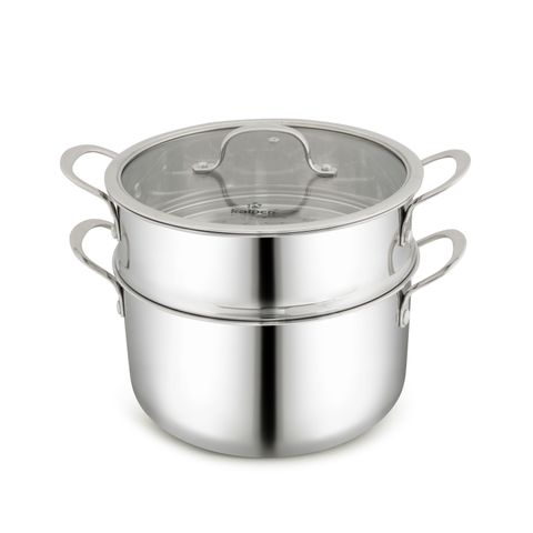 Bộ nồi chảo inox Kalpen Kampfer KF3 5 món - Chất liệu cao cấp, thiết kế 3 lớp, tương thích mọi loại bếp, bền đẹp và chống dính hiệu quả