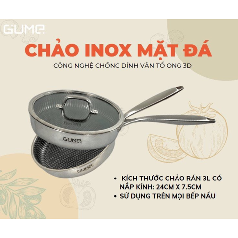 Bộ Nồi Inox Gume 5 Món Cao Cấp - Chịu Nhiệt, Đa Năng Dùng Trên Bếp Gas, Điện, Từ - Bộ Nồi Chất Lượng Hàn Quốc
