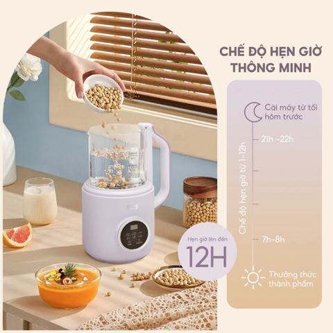 Máy Làm Sữa Hạt Đa Năng Lebenlang LBL1689 - 6 Chế Độ Thông Minh, Dung Tích 800ml, Thiết Kế Gọn Nhẹ, Phù Hợp Gia Đình Lành Mạnh