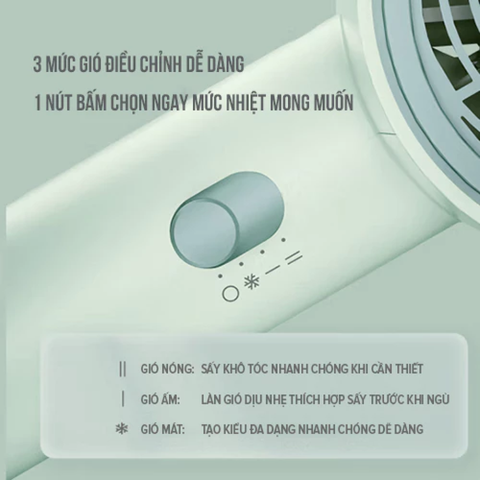 Máy sấy tóc Flyco FH1622VN - Công suất 1800W, 3 chế độ nhiệt, chế độ gió mát, bảo vệ và giữ ẩm cho tóc, sấy khô nhanh chóng tại nhà