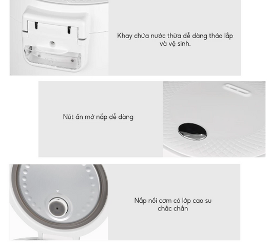 Nồi cơm điện Lebenlang LBL0589 - Dung tích 1.2L, Công suất 500W, Lòng nồi chống dính, Thiết kế hiện đại cho 2-3 người sử dụng
