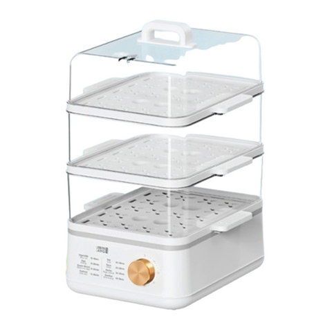 Nồi Hấp Điện 3 Tầng Đa Năng Lebenlang LBEL5032 18L - Công Suất 800W, Chất Liệu Nhựa An Toàn, Thiết Kế Tiện Lợi Cho Bếp