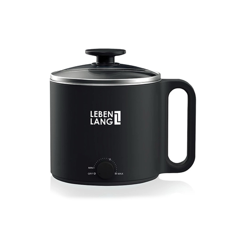 Nồi Lẩu Điện Mini 1.5L Lebenlang LBEC0808 - Công Suất 900W, Dùng Cho 2-3 Người, Thiết Kế Gọn Nhẹ, Màu Trắng Thời Trang