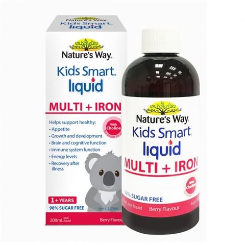 Siro Nature's Way Kids Smart Liquid Multi + Iron 200ml - Vitamin Tổng Hợp Tăng Cường Đề Kháng Cho Trẻ từ 1 Tuổi