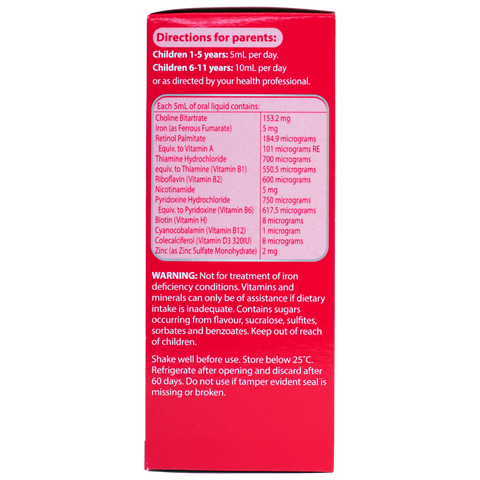 Siro Nature's Way Kids Smart Liquid Multi + Iron 200ml - Vitamin Tổng Hợp Tăng Cường Đề Kháng Cho Trẻ từ 1 Tuổi