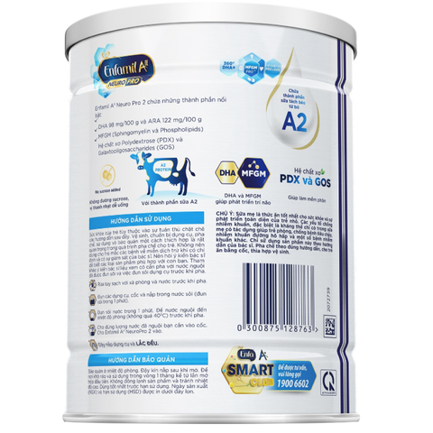 Sữa Enfamil A2 Neuropro 2 (800g) Dành Cho Trẻ 6-12 Tháng - Công Thức Đạm A2 Dễ Tiêu Hóa Và Hấp Thụ, Hỗ Trợ Phát Triển Trí Não