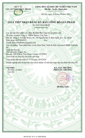 Viên Uống Solgar Skin, Nails & Hair - Bổ Sung Dinh Dưỡng Hỗ Trợ Dưỡng Da, Tóc, Móng Chắc Khỏe - Vitamin Làm Đẹp Cho Người Lớn