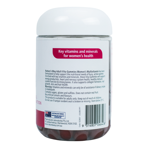 Vitamin Tổng Hợp Cho Nữ Nature's Way Adult Vita Gummies - Bổ Sung Vitamin, Tăng Cường Sức Khỏe, Tốt Cho Xương, Da, Tóc - 100 Viên