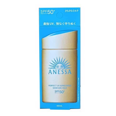 Kem Chống Nắng Anessa Perfect UV Sunscreen Mild Milk 60ml - SPF50+ Bảo Vệ Da Nhạy Cảm, Không Bết Dính, Chống Nước, Dưỡng Ẩm Tối Ưu