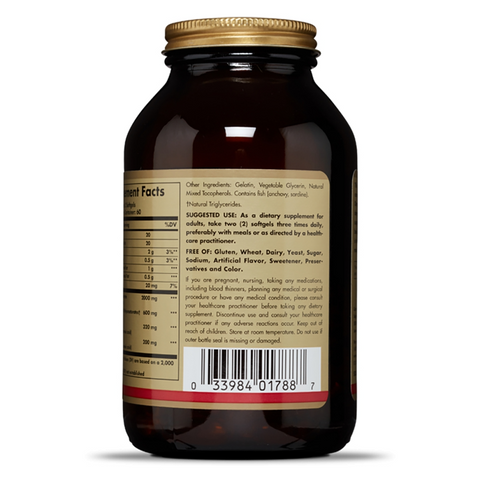 Dầu Cá Solgar Omega 3 Fish Oil Concentrate - Bổ Sung Omega-3 Tinh Khiết, Tốt cho Tim Mạch, Não Bộ và Thị Giác - 120 Viên